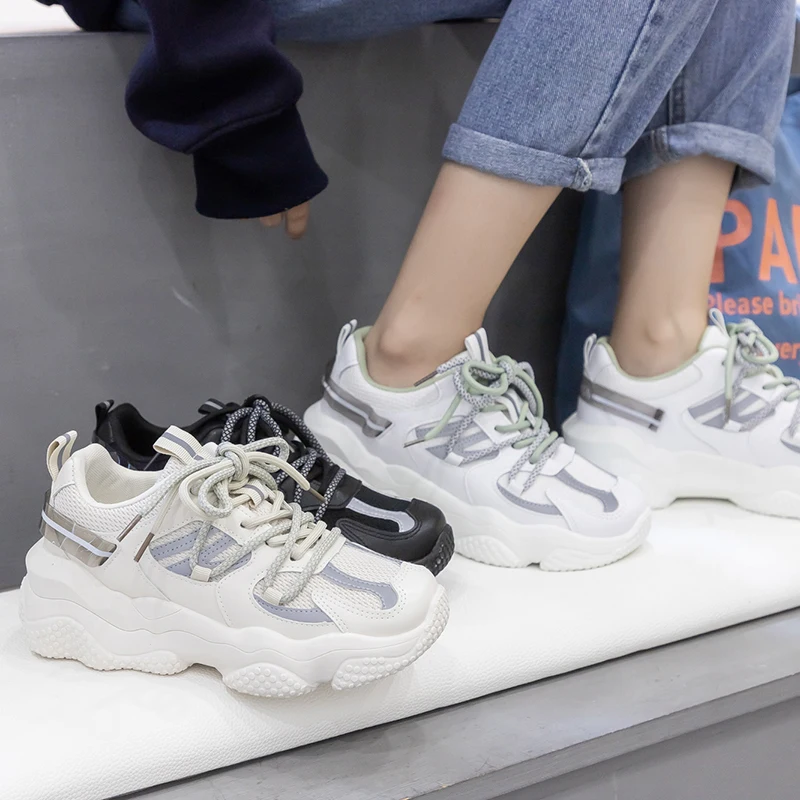 

Fashion Women's Casual Shoes All-match Running Trainer Sports Sneakers Mesh Breathable Daddy Shoes Zapatillas Mujer