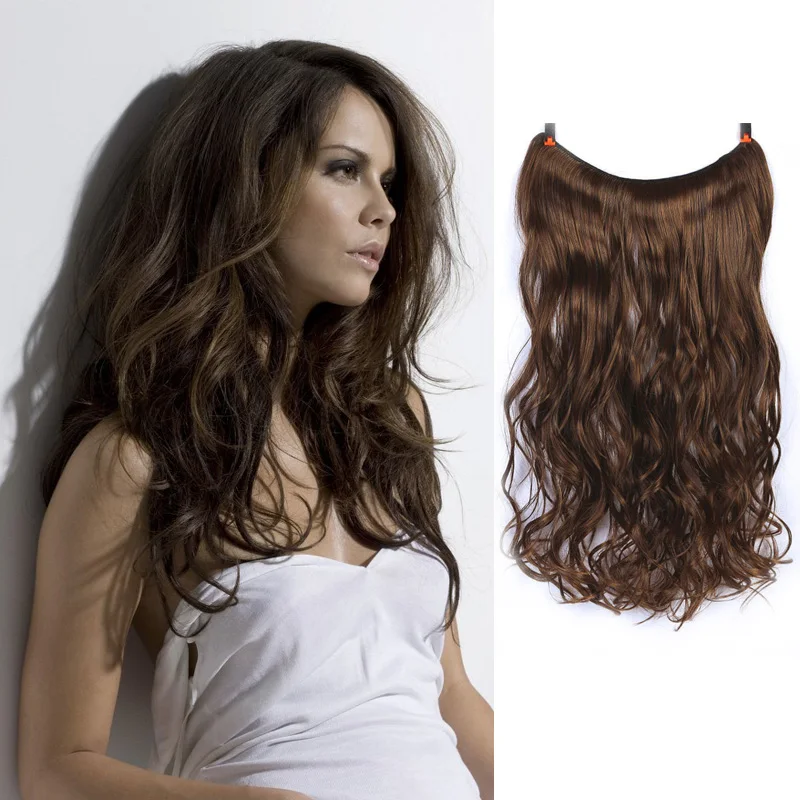 Накладные пряди волос XUANGUANG невидимые из синтетических 24 дюйма без