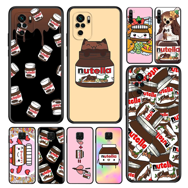 

Silicone Cover Kawaii Nutella For Xiaomi Redmi Note 10 10S 9 9S Pro Max 9T 8T 8 7 6 5 Pro 5A 4X 4 Phone Case