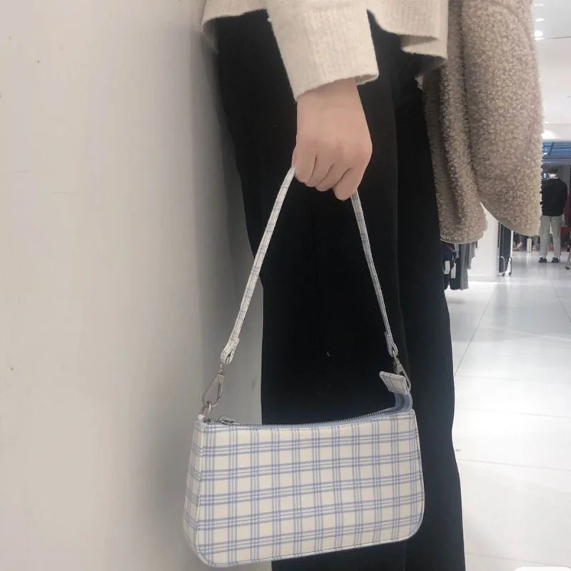 

New hot sale vintage retro bags designer ladies hand bag French plaid red bag woman elegant bolsa feminina shoulder bag
