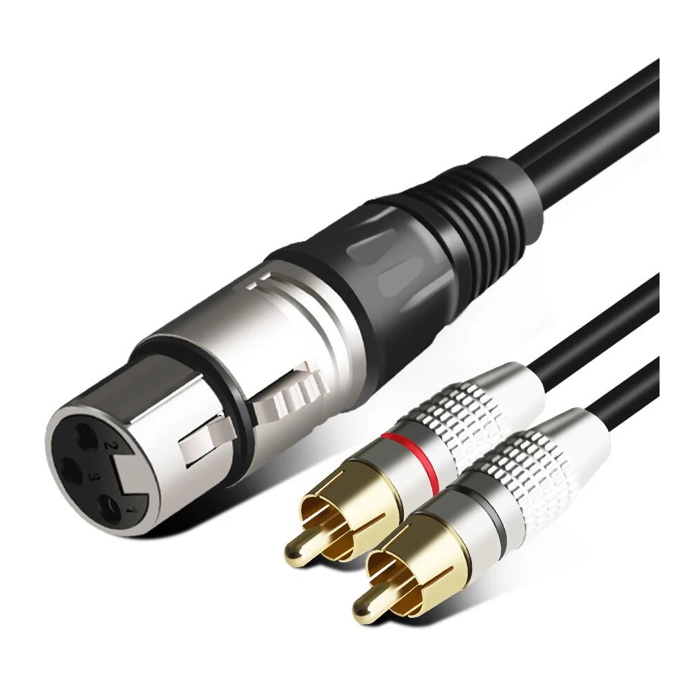 Аудиокабель DUPILINK RCA кабель Папа-мама пушечный усилитель AV-кабель с двойным XLR на