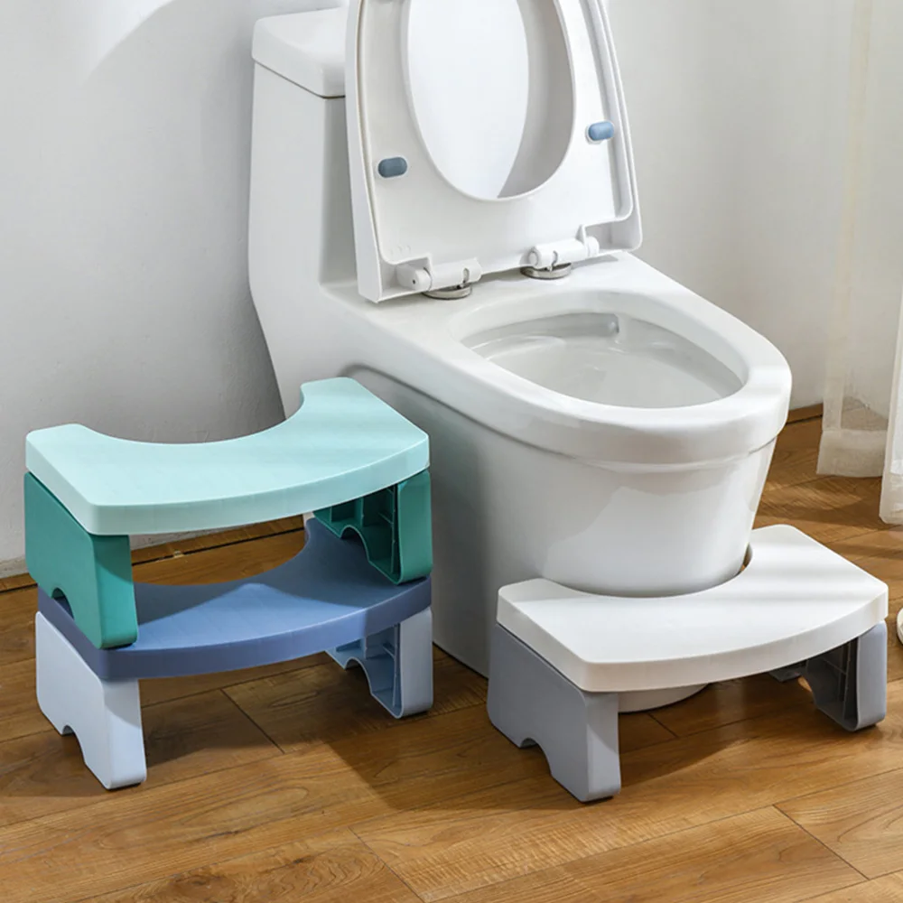

1Pc Non-skid Creative Footstool Durable Footstool Stable Toilet Stool White