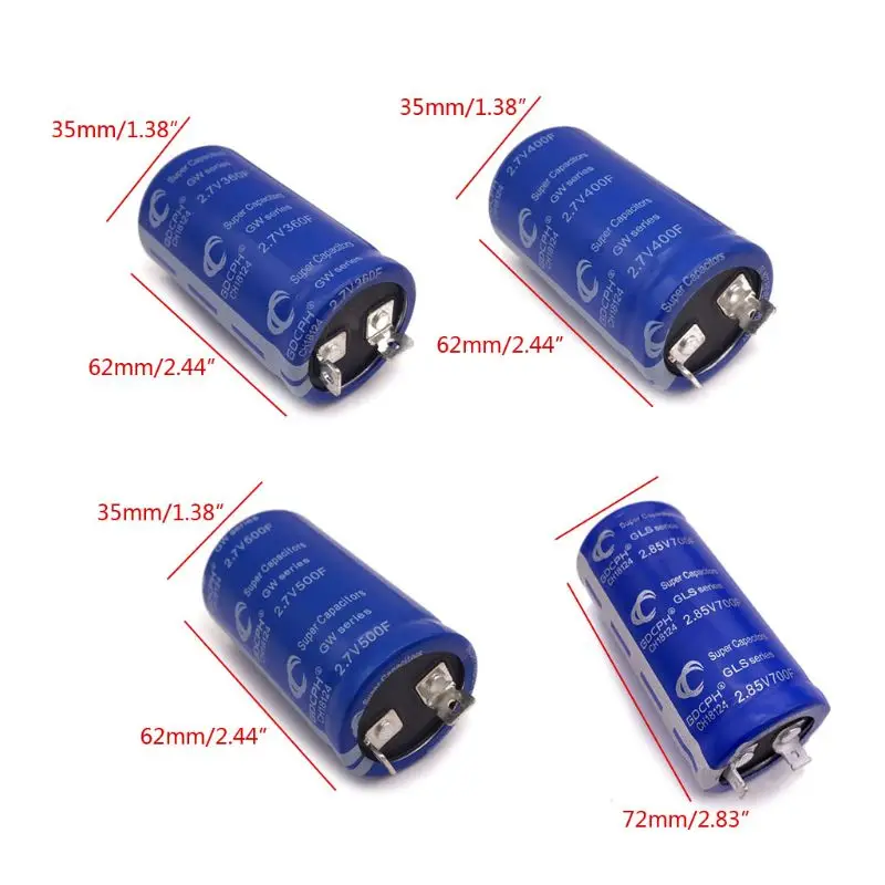 

Super Farad Capacitor 2.85V 700F High Frequency Low ESR Flat Feet Single Dropship