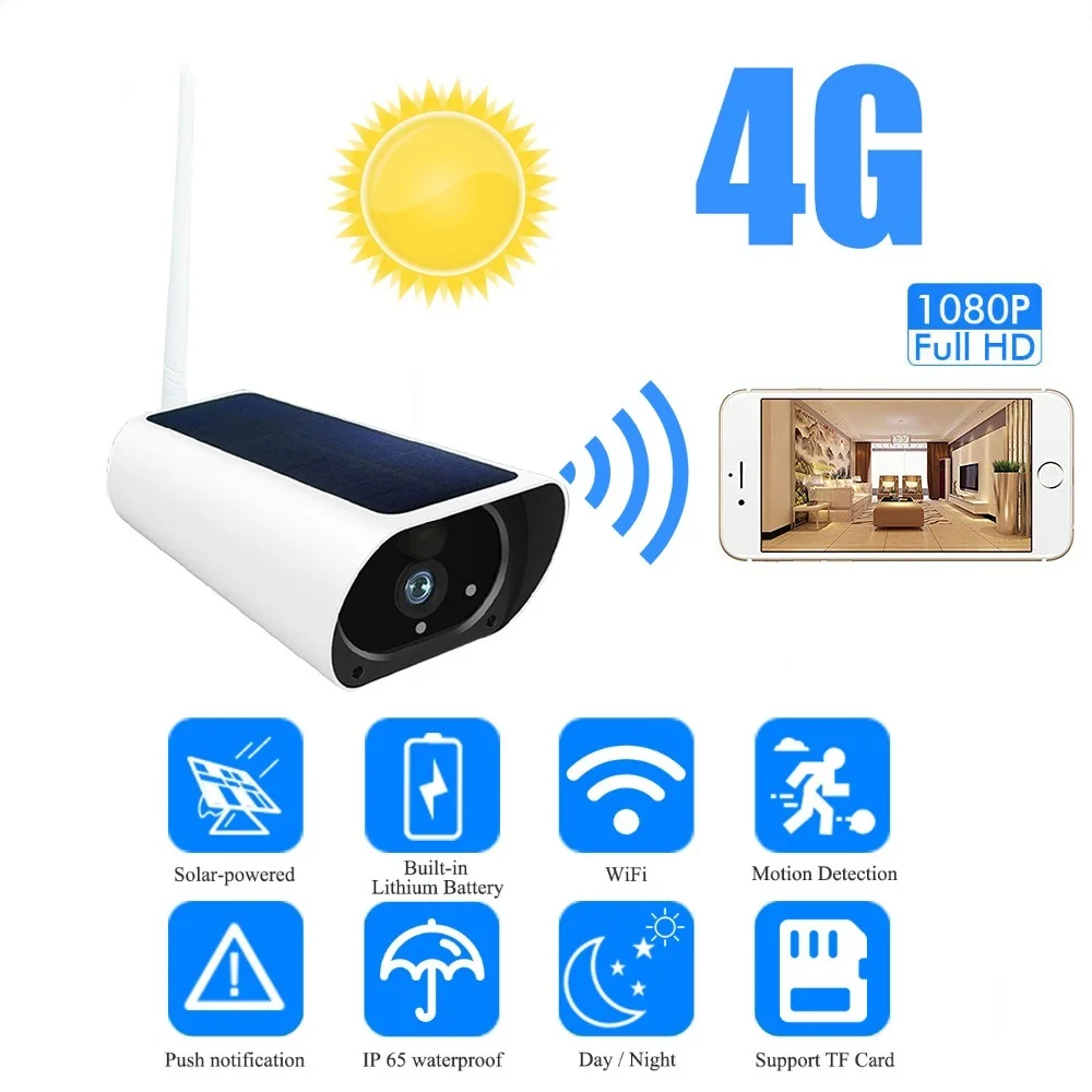 Водонепроницаемая IP камера видеонаблюдения с ночным видением и датчиком