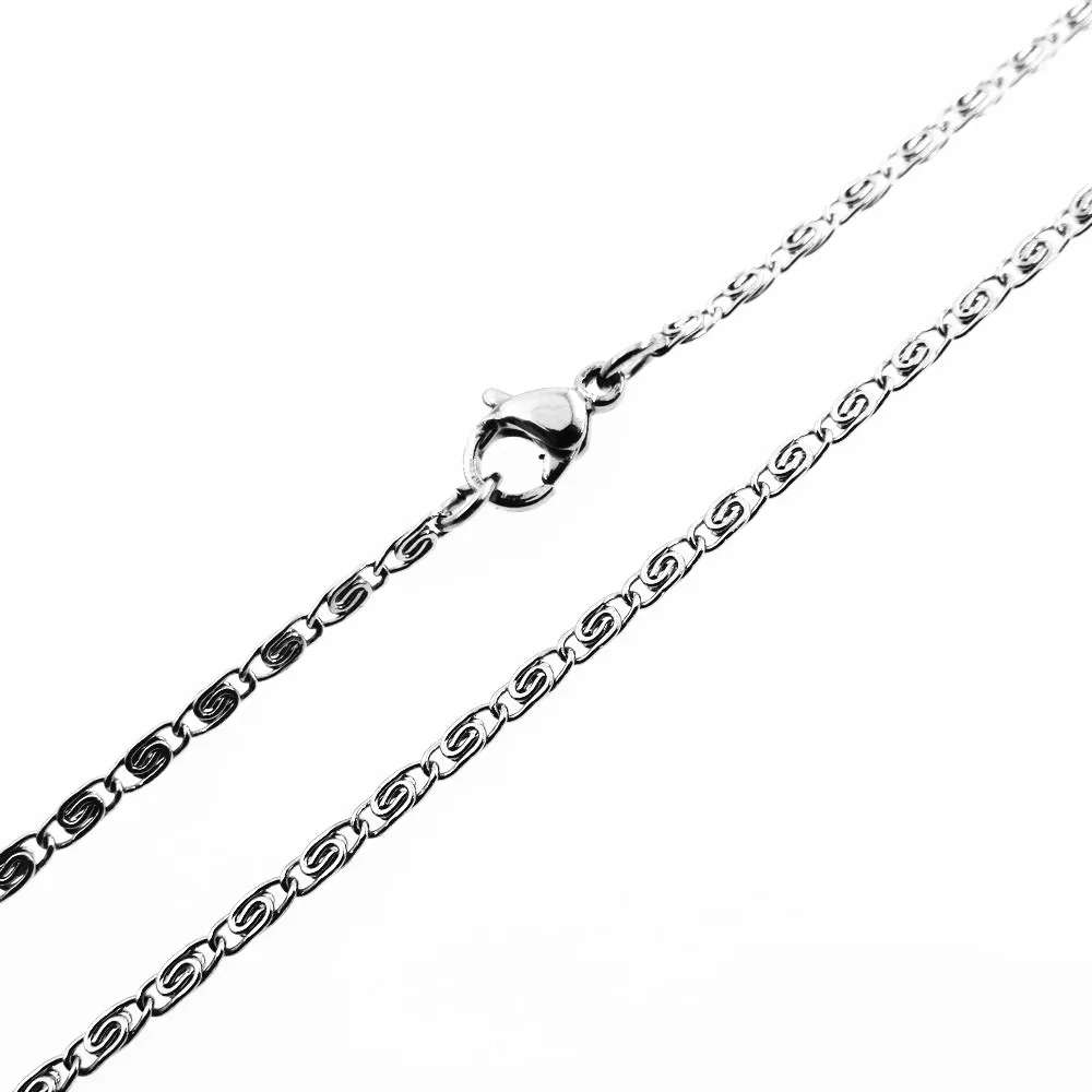 Мужская и женская цепочка из нержавеющей стали ожерелье с бусинами заводская