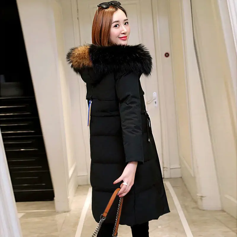 

New high-end luxury down cotton padded clothes women's middle and long cotton padded clothes