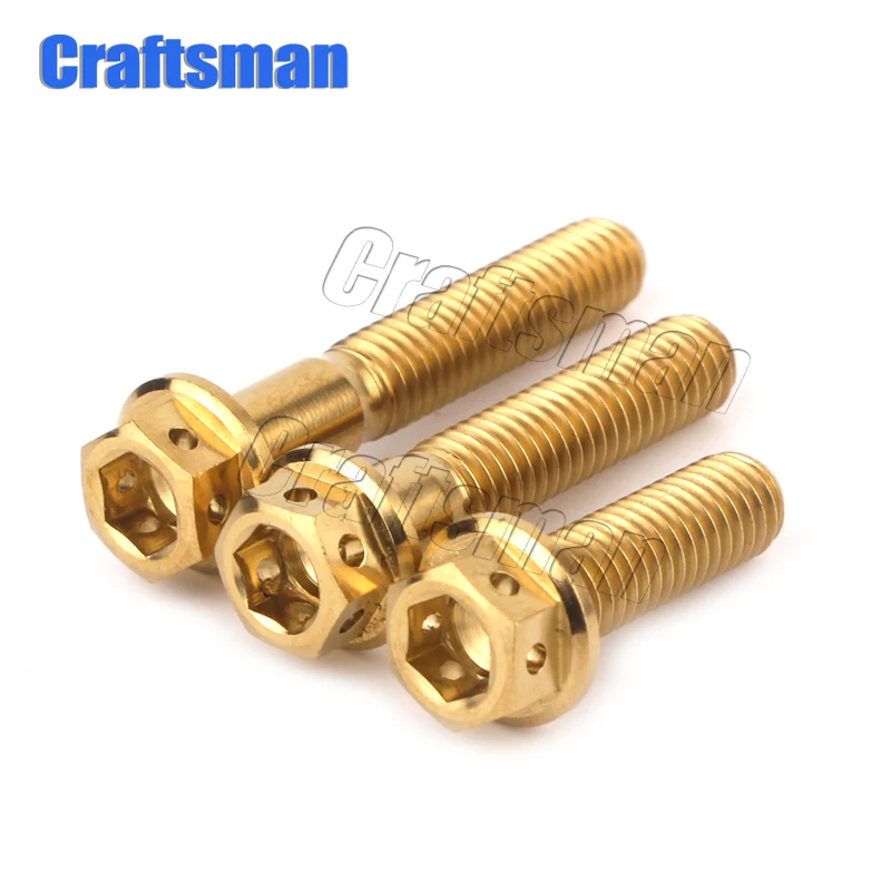 1 шт. титановые болты M6x10 15 20 25 30 35 40 45 50 60 мм для корпуса двигателя мотоцикла