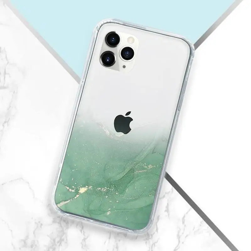 

Fashion marble beautiful colorful Phone Case Transparent for iPhone 11 12 mini pro XS MAX 8 7 6 6S Plus X 5S SE 2020 XR