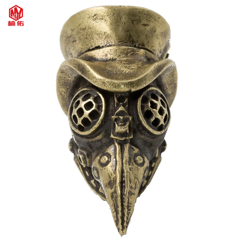 

1PC EDC Paracord Beads Beak Mask Retro Brass White Copper Umbrella Rope Cord Lanyard Pendants Knife Beads Knife Accessories