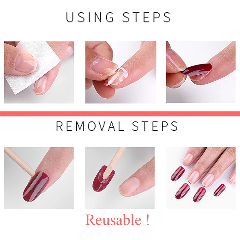 Накладные ногти естественного цвета 24 шт. накладные квадратные из АБС пластика