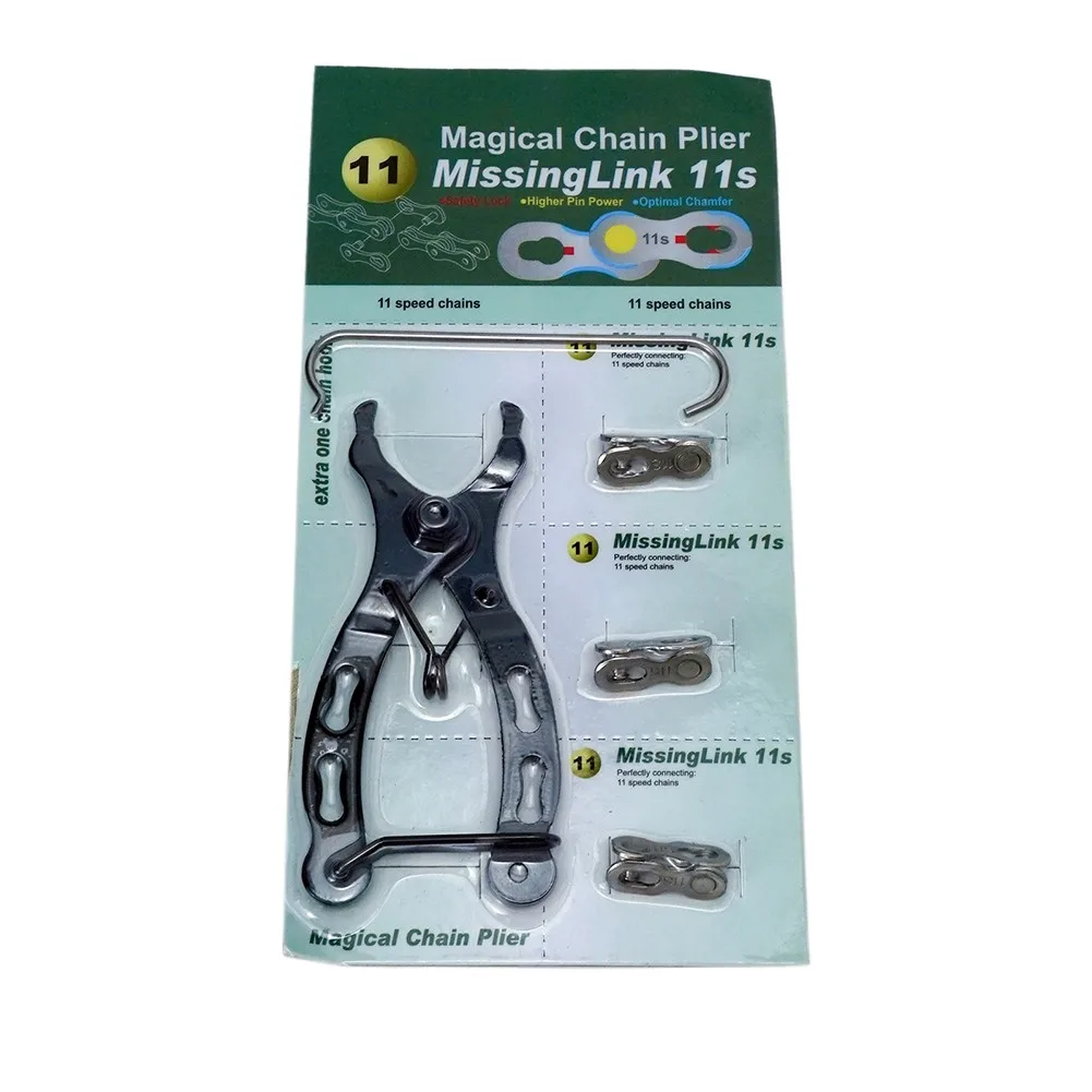 

Bike Bicycle Chain Link Plier Clamp Repair Removal Tool Kit With Magic-Clasps Buckle Chain Caliper 6/7/8/9/10/11 Speed Steel