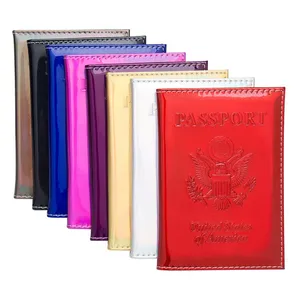 Высокое качество, внешняя торговля, сша, лазерный зажим для паспорта, глянцевый зеркальный чехол для паспорта, глянцевая книжка, держатель для билета, простой чехол для паспорта