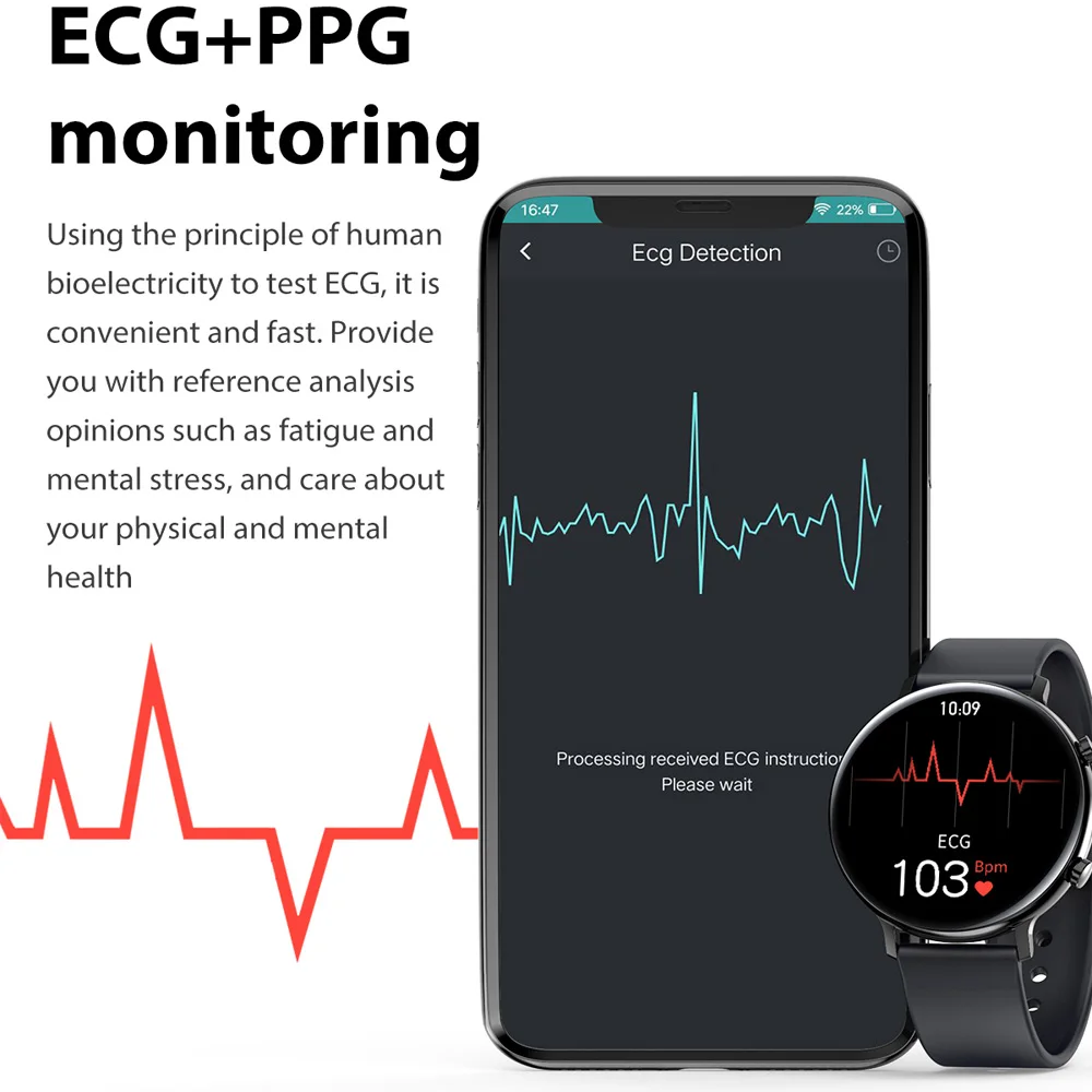 

ECG Smart Watch Women Smart Phone Call Watch HD Screen ECG+PPG Smart Bracelet IP68 Waterproof Smartwatch Female Watch Lady Gifts