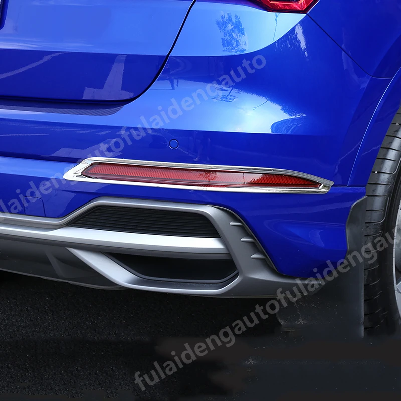 Для Audi Q3(F3) углеродное волокно ABS хром задняя противотуманная осветительная лампа крышка отделка 2 шт
