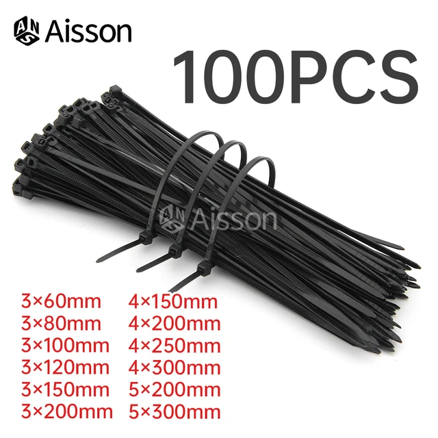 Rubber Ring|nylon Cable Ties 100pcs - Self-locking Zip Wraps
