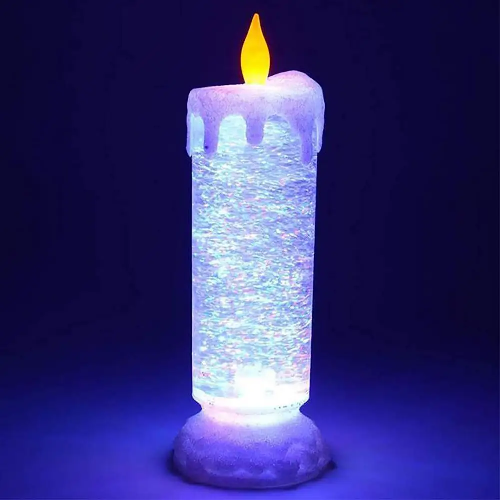 

Color-Changeable Candle Shape LED Night Light Home Desktop Party Decor Lamp Gift