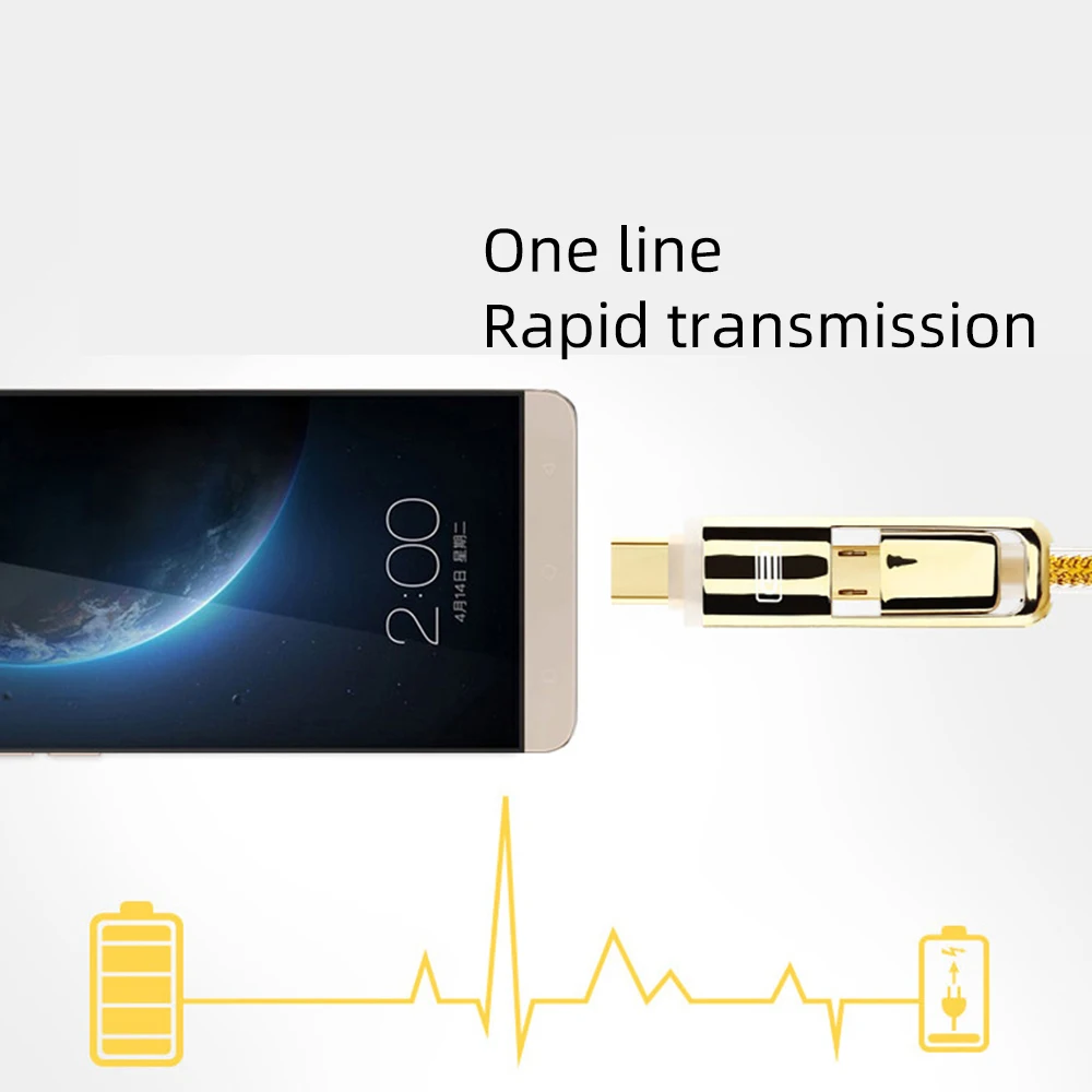 2 в 1 USB-кабель для Samsung Galaxy Note 9 S9 2.8A | Мобильные телефоны и аксессуары