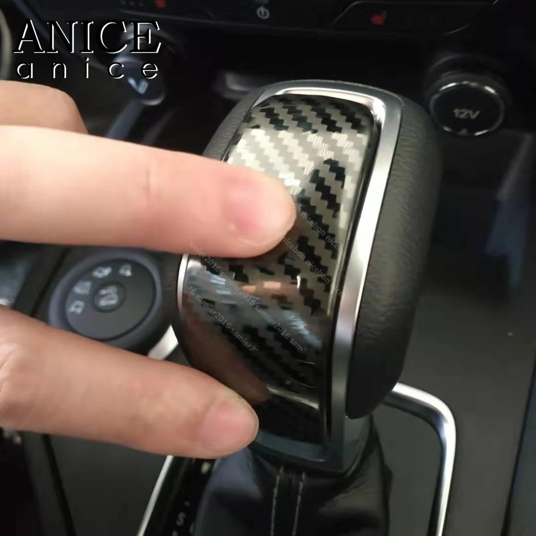 Декоративная Ручка рычага переключения передач из углеродного волокна для Ford