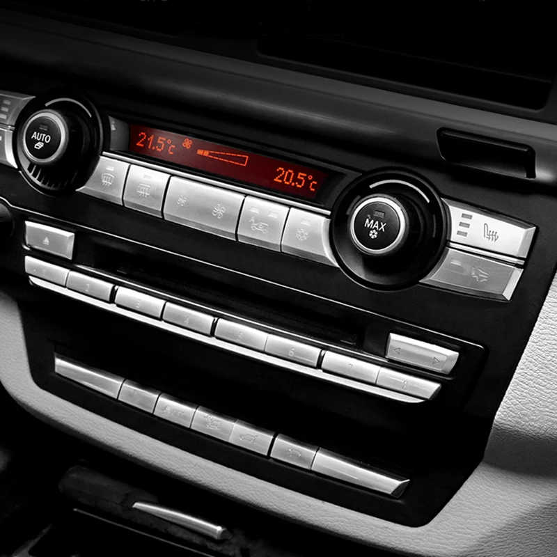Декоративная наклейка на кнопки интерьера автомобиля For BMW X5 X6 E70 E71 из хромированного ABS