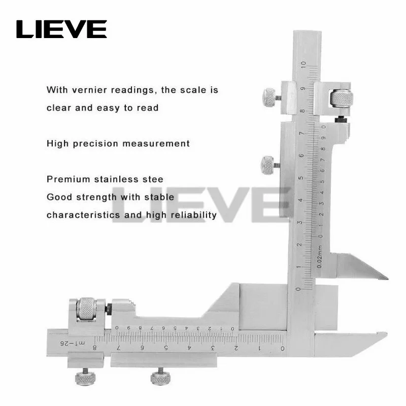 

M1-26 Gear tooth caliper toothed wheel measure precision Vernier caliper gauge Gear tooth wheel Measuring tool