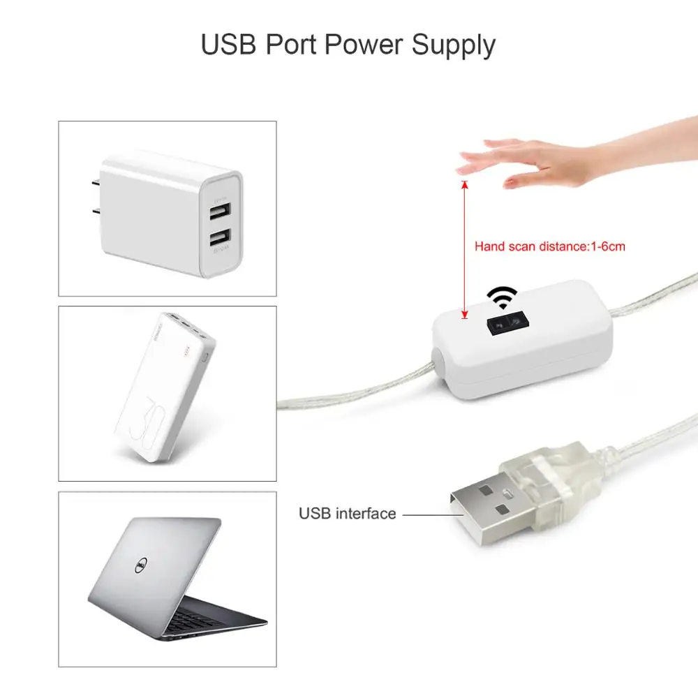 USB светодиодный сзади светильник Сенсор переключатель DC 5V лампы в помещении ТВ