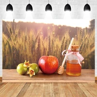 jewish new year backdrop rosh hashanah pomegranate wheat honey photographic background photography vinyl photocall poster props