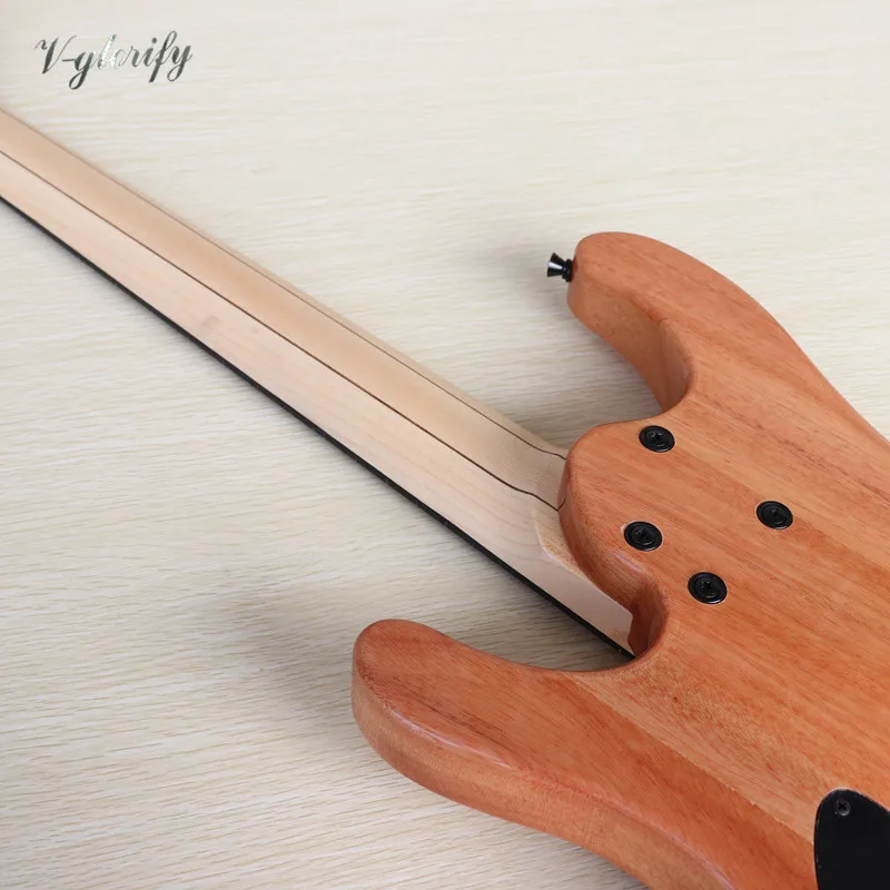 

High gloss tree burl top 7 string electric guitar 1pcs Canada maple wood neck 39 inch 24 frets electric guitar natural color