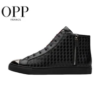 opp ankle boots motorcycle punk genuine leather high top shoes men casual leather shoes for men boots shoes winter