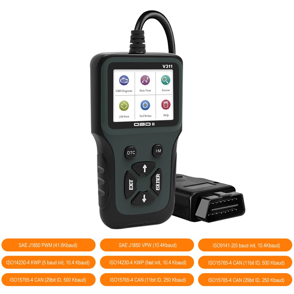 OBDIICAT-V311 OBD2 сканер автоматический считыватель кодов автомобильный