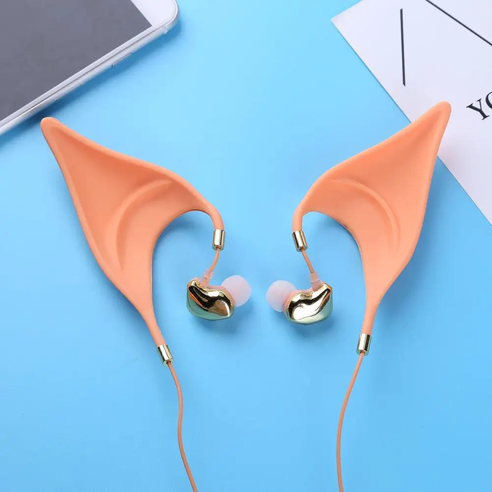 Проводные наушники Elf амбушюры AUX гарнитура с микрофоном Силиконовые Хэллоуин