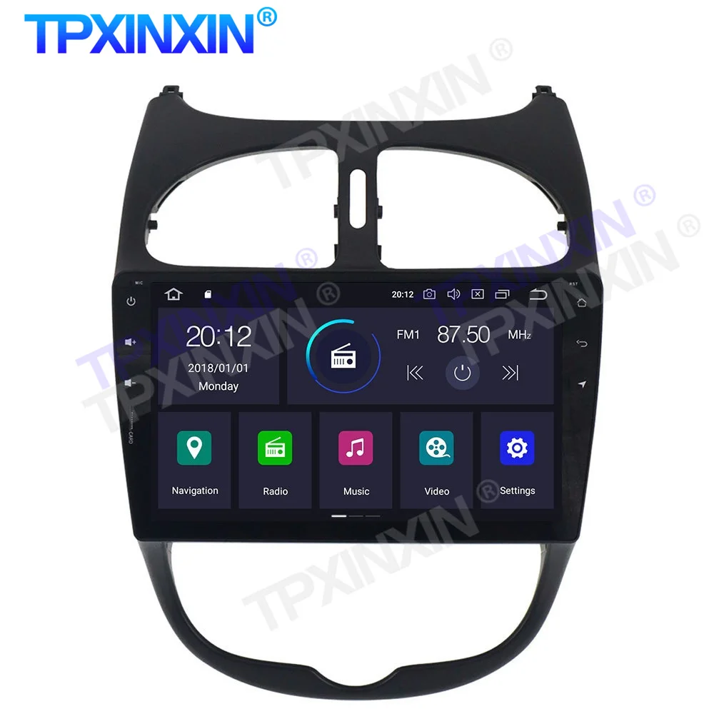 

Android 10.0 Carplay For Peugeot 206 2000-2016 Auto Radio Stereo Car GPS Navigation Multimedia DSP Player Headunit Tape Recorder