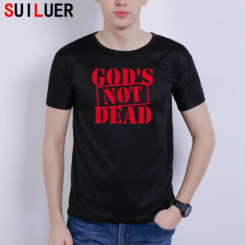 

New Summer Fashion God's Not Dead Jesus T Shirt Men Casual Short Sleeve Men's Clothing Sports Tshirt Camisetas Free Shipping