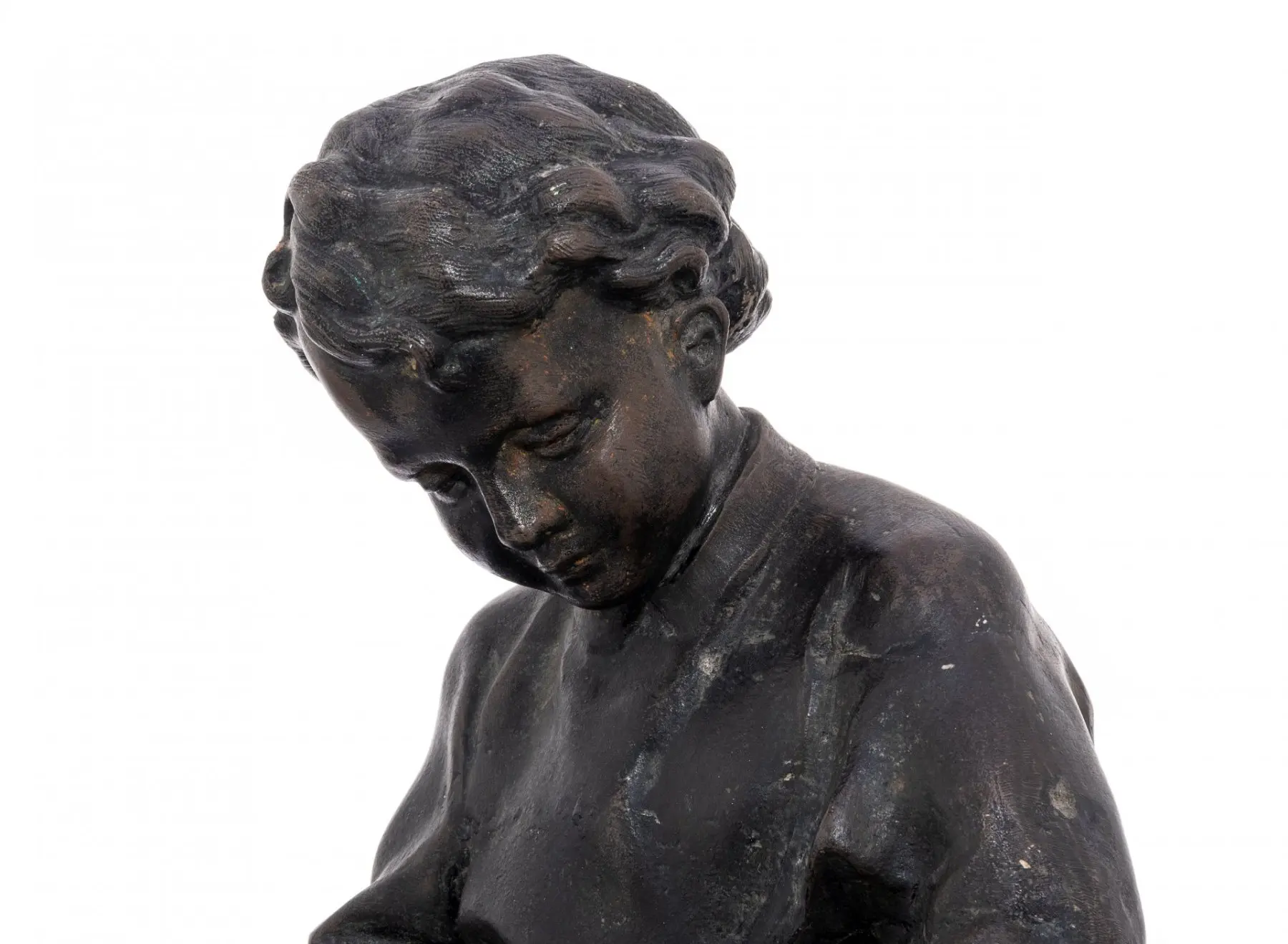 Скульптура &quotВолодя Ульянов с книгой&quot чугун литье|Статуэтки и миниатюры| |