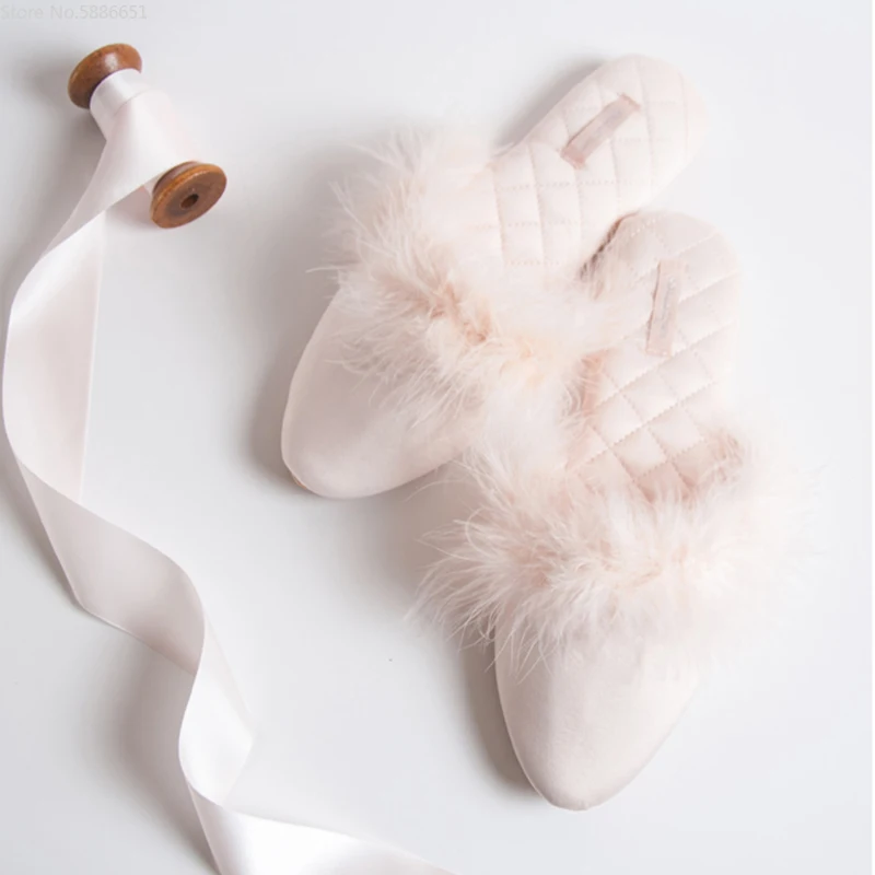 

4Pairs Party Birthday Satin Soft Slippers Wedding Party Favors Bridesmaids Girlfriend Custom Gifts