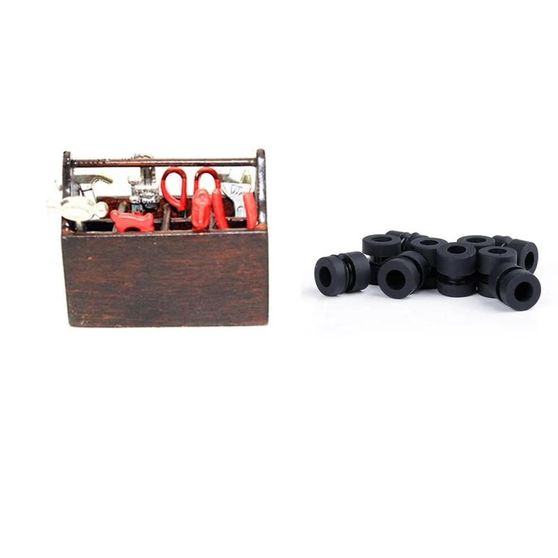 

1Set Mini Repair Toolbox For 1/10 Axial SCX10 TAMIYA & 20Pcs M3 Anti Vibration Rubber Damper Balls For FPV F4 F7
