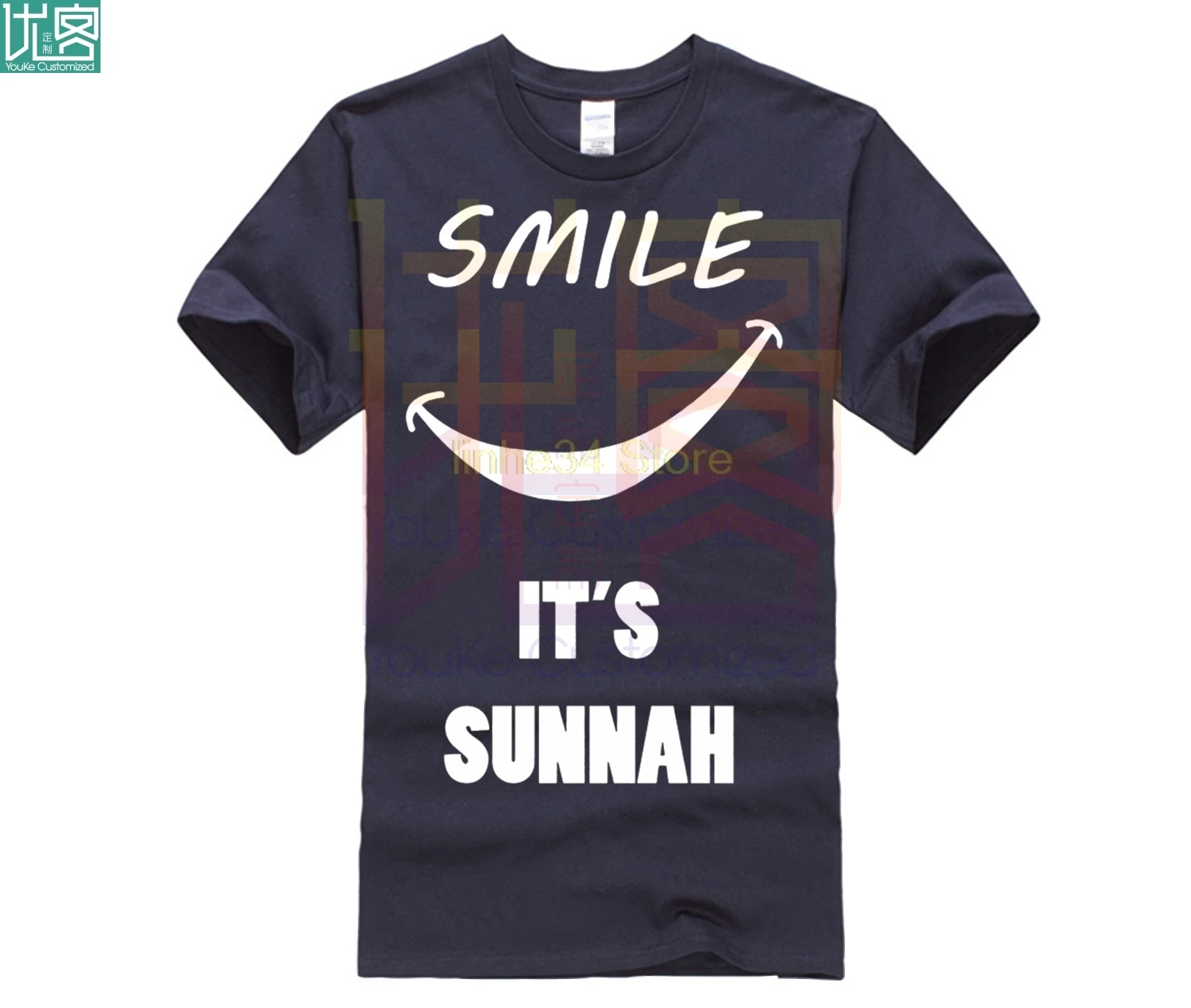Young Fashion Funny T Shirts Cotton Men Clothing Islamic Novelty Gift T-Shirt SMILE Design Hot Sale Top Tees | Мужская одежда