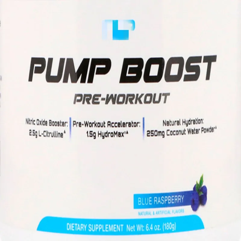 

Pump Boost Pre-Workout, Blue Raspberry, 6.4 oz (180 g)