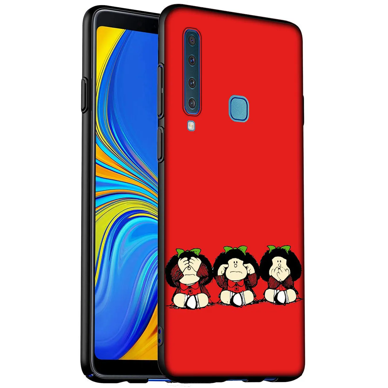 Mafalda милый мягкий силиконовый чехол для телефона Samsung Galaxy A6 A7 A8 A9 2018 A3 A5 2016 2017 Note 9 8 10