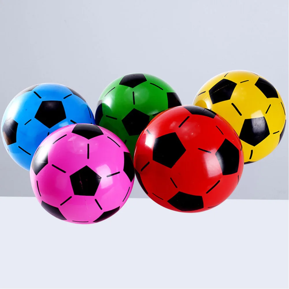 

10pcs Inflatable Soccer Balls Sports Birthday Parties Inflatable Favors Decoration for Kids (Random Color)