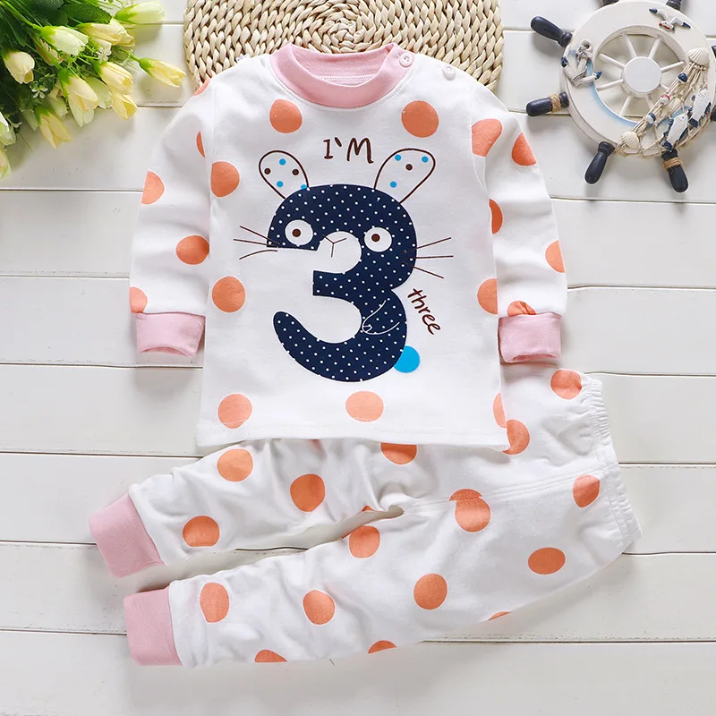 

Boys Girls Kids 2pcs Pajamas Sets Cartoon Cotton T-Shirt Pants Sleepwear Clothes