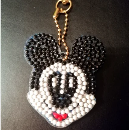 

New DIY key Full Drill Diamond Painting animal Cartoon Keychain Key Double Sided Ornaments