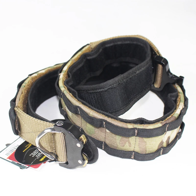 Airsoft Competitive Cobra1.75-2inch One-pcs Combat Belt Nylon Support Hunting Tactical Heavy Duty Buckle Pistol EDC Belt WaisDIY