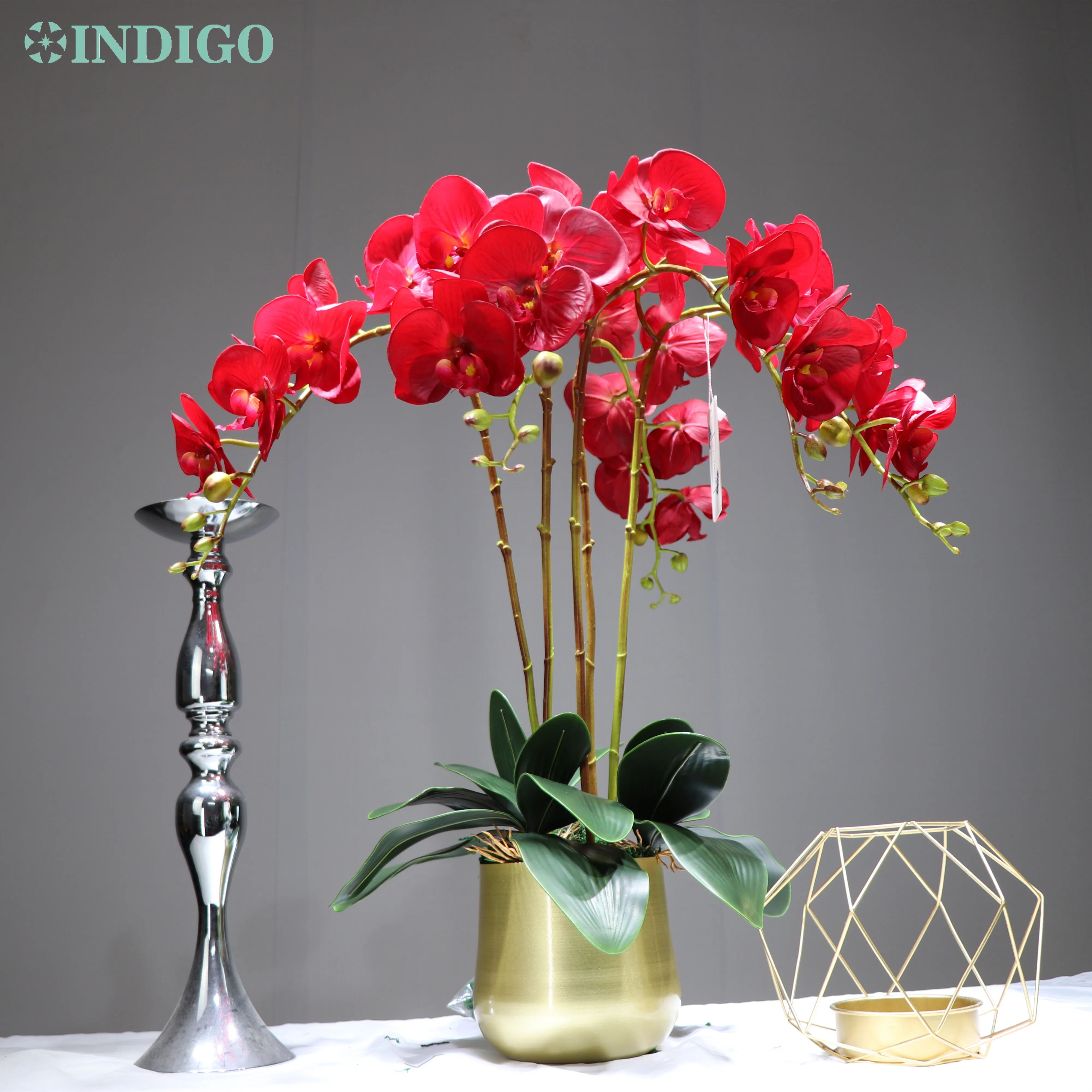 (5 орхидеи + 3 листа оптический горшок) на ощупь сделай сам оформление цветов