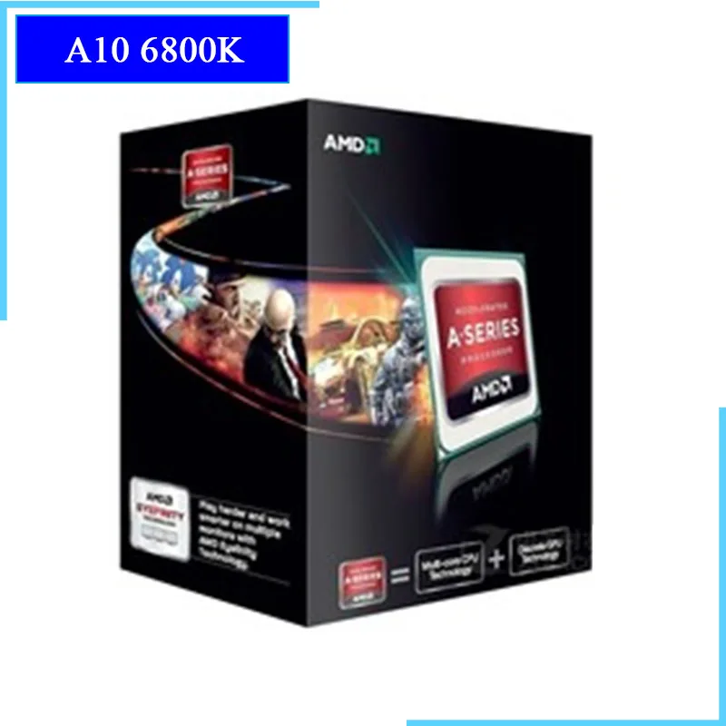 AMD A10-Series A10 6800 K 4 1 ГГц четырехъядерный ЦПУ процессор AD680KWOA44HL разъем FM2 запечатанный