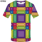 3d-футболка психоделическая мужская футболка с мультяшным принтом геометрические футболки повседневные красочные смешные футболки харадзюку аниме одежда