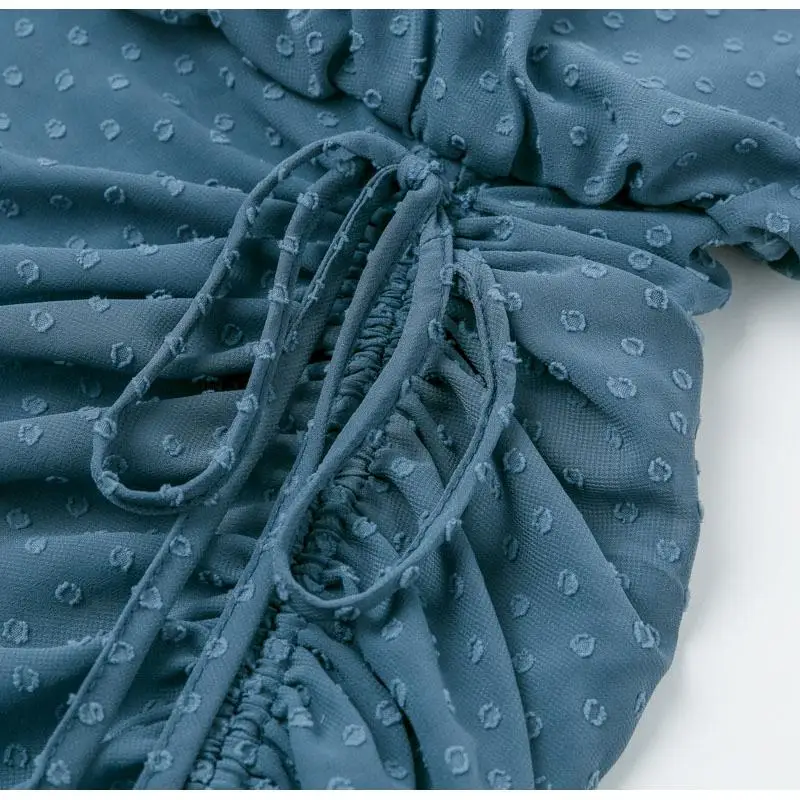 Misswim, Осеннее облегающее платье в горошек, Женские винтажные зимние платья с рюшами, Дамское элегантное офисное короткое платье на шнуровке, vestidos