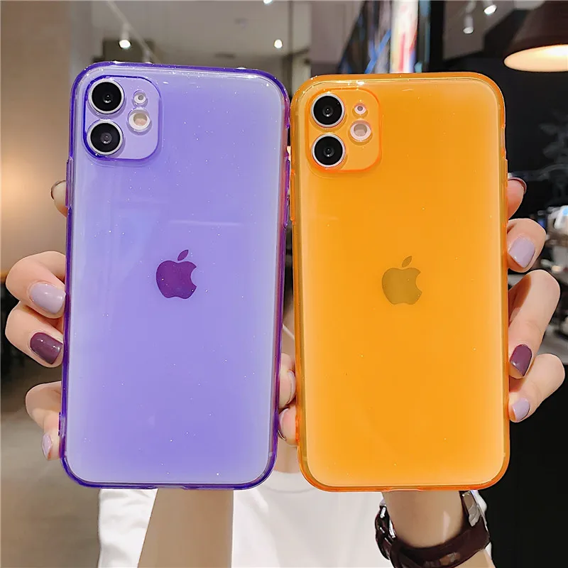 Блестящий Прозрачный чехол LOVECOM карамельных цветов для телефона iPhone 12 11 Pro Max XR X XS 7