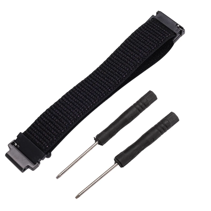 Подходит для часов Garmin 220Min 235 630 620 735 с нейлоновым ремешком черного цвета |