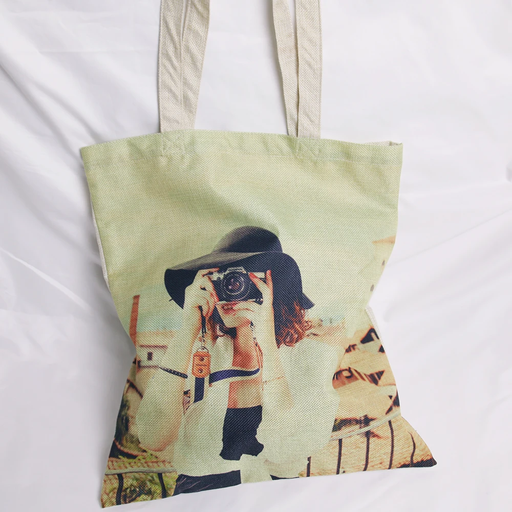 

Eco Friendly Shopping Bag Large Capacity Causal Tote High Density Linen Travel Bags