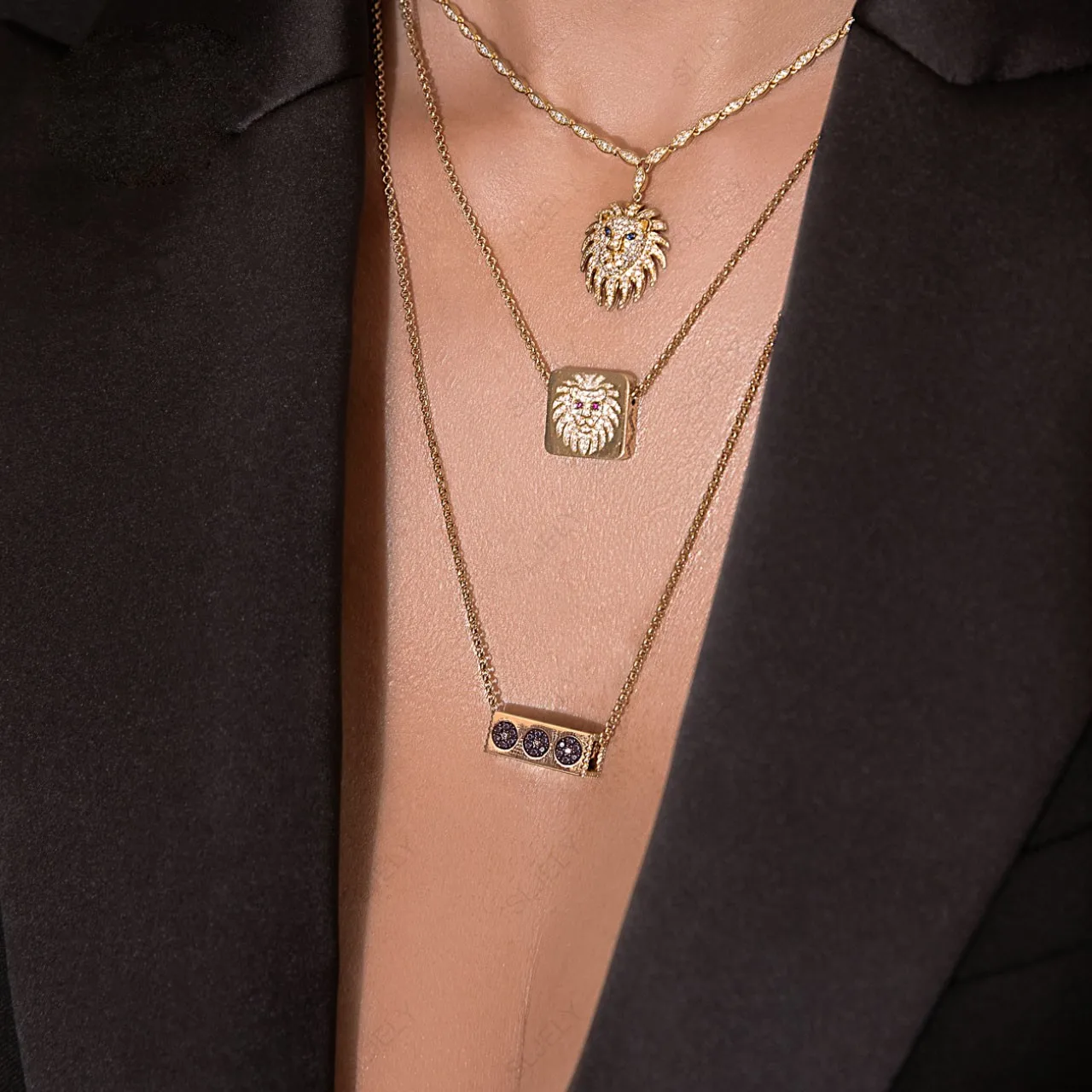 Женское колье с подвеской в виде змеи и звезд из серебра 925 пробы | Украшения